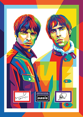 Oasis Band Pop Art Portrait