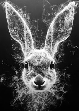 Abstract Rabbit Portrait