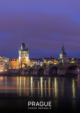 Prague, Czech Republic at Night