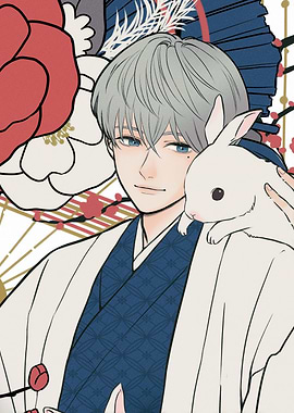 Anime Man with Rabbit