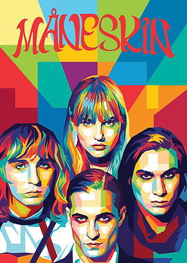 Maneskin Band Pop Art Portrait
