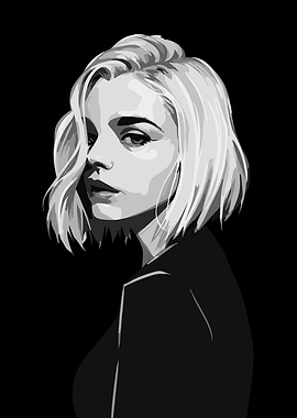 Jeanie Monochrome Portrait of a Woman