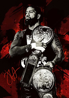 Jey Uso WWE Champion Portrait