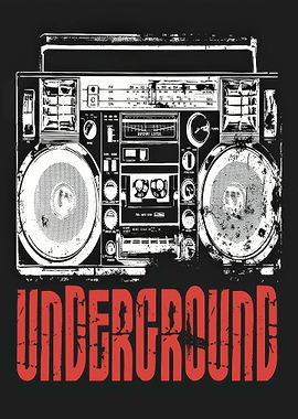 Underground Boombox Graphic