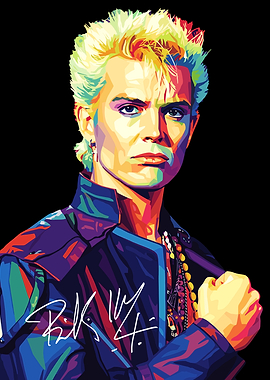 Billy Idol Pop Art Portrait