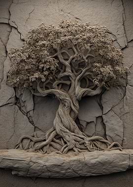 Stone Tree Of Life Sculpture