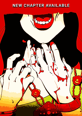 Bloody Hands and Open Mouth