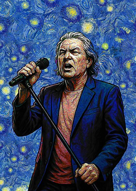 Singer in Van Gogh Style