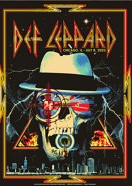 Def Leppard Chicago Concert Poster