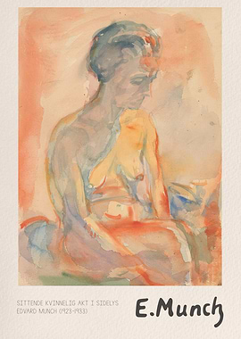 Edvard Munch: Seated Nude in Sidelight