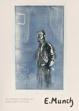 Edvard Munch Self-Portrait in Moonlight