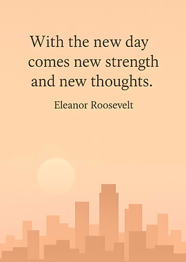 Inspirational Quote with Cityscape Silhouette