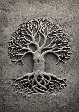 Stone Carved Tree of Life