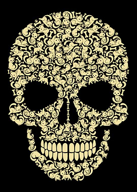 Cat Skull Illustration