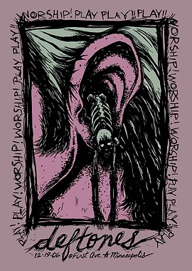 Deftones Concert Poster, Minneapolis 2006