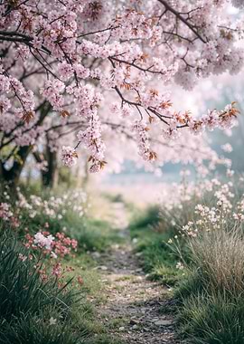 Cherry Blossoms Path