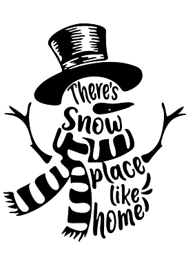 Snowman Typography Art