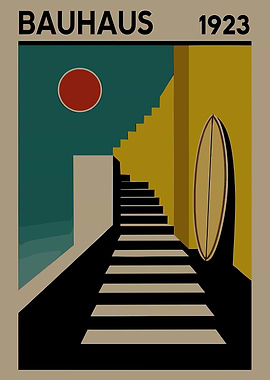 Bauhaus 1923 Minimalist Art Print