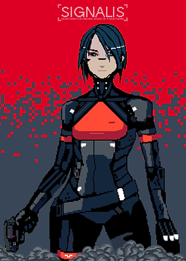 SIGNALIS Pixel Art Portrait