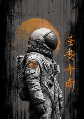 Ukiyo Minimalism Astronaut