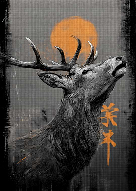 Ukiyo Minimalism Reindeer