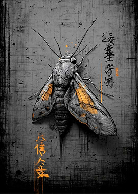 Ukiyo Minimalism Moth