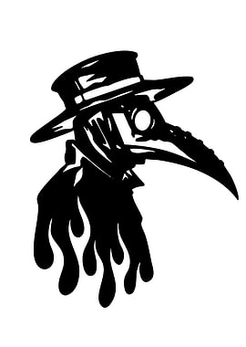 Plague Doctor Black Silhouette
