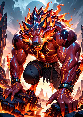 Fiery Boar Monster
