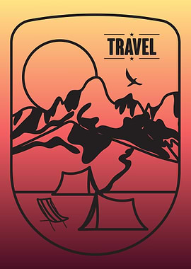 Travel Adventure Landscape Illustration