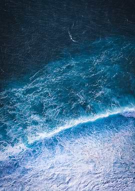 Aerial View of Ocean Waves
