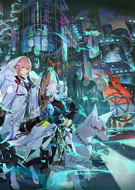 Anime Characters in Urban Setting