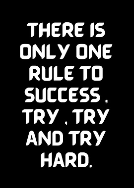 Inspirational Quote: Try, Try Hard