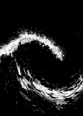 Monochrome Wave Illustration
