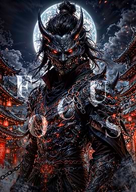 Oni Warrior in Moonlight Focus