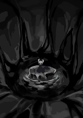 Hollow Knight in Dark Cavern