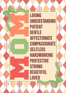 Mother's Day Loving Qualities Art