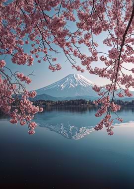 Cherry Blossoms Reflection