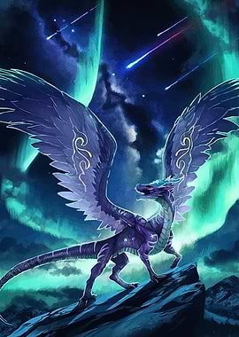 Winged Dragon Cosmic Landscape
