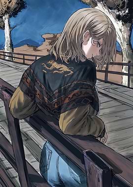 Anime Girl on Bridge