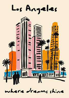 Los Angeles Skyline Illustration