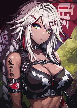 Anime Girl with Japanese Style