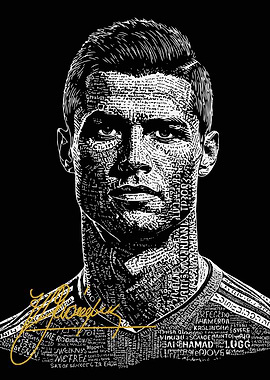 Cristiano Ronaldo Typography Portrait