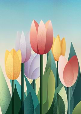 Colorful Spring Tulips