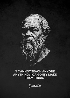 Socrates Think Quote Portrait
