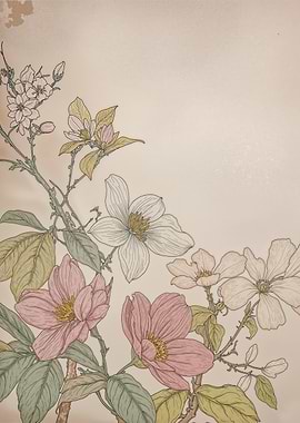 Pink and White Flowers