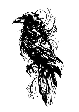 Black Raven Illustration