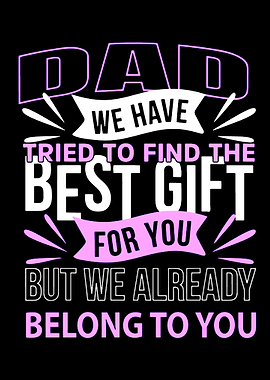 Dad Gift Text Art
