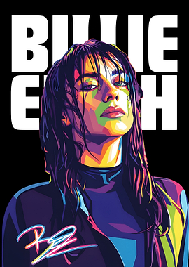 Billie Eilish Pop Art Portrait