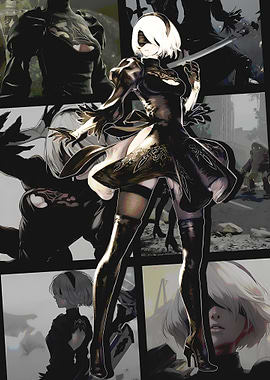 2B Nier Automata Collage