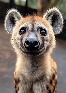 Close-up of a Smiling Hyena